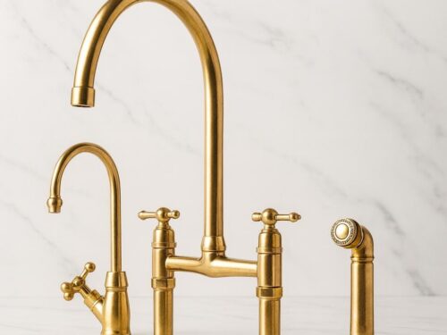 Handmade Moroccan Brass Bathroom Faucet: Rustic Farmhouse Sink Tap